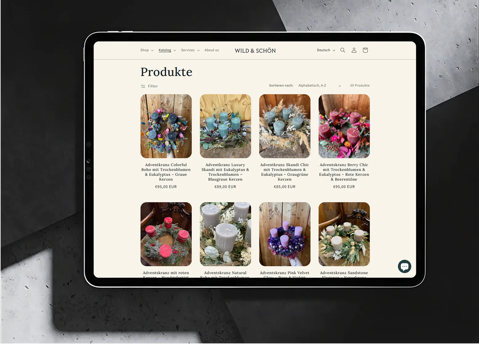 Wild und Schön Shopify Store